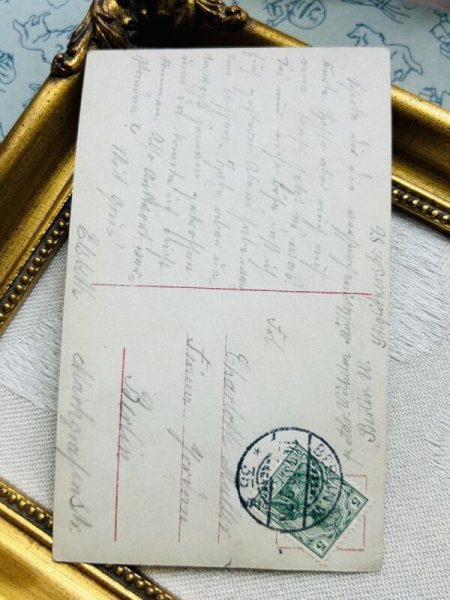 画像3: Postcard    アンティークポストカード　子猫と女の子　写真　 Grete Reinwald  ドイツ1909年 (3)