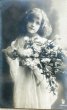 画像1: Postcard    アンティークポストカード　お花と女の子　写真　 Grete Reinwald  ドイツ1909年 (1)