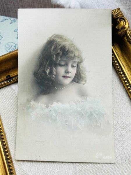 画像2: Postcard    アンティークポストカード 女の子 写真  Grete Reinwald  ドイツ1908年 (2)