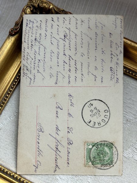 画像3: Postcard    アンティークポストカード リボンの女の子 写真  Grete Reinwald ベルギー1910年 (3)