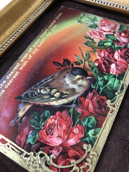 画像2: ▼SALE 500▼ Postcard  小鳥と薔薇のお花  (2)