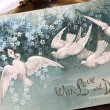 画像1: Postcard　バレンタイン　忘れな草のお花と手紙を運ぶ白鳩　1909年　E.Clapsaddle (1)