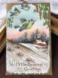 画像2: Postcard　小鳥と雪景色　アメリカ1913年　 (2)
