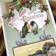 画像1: Postcard　クリスマス　小鳥とホーリーと風景　 (1)