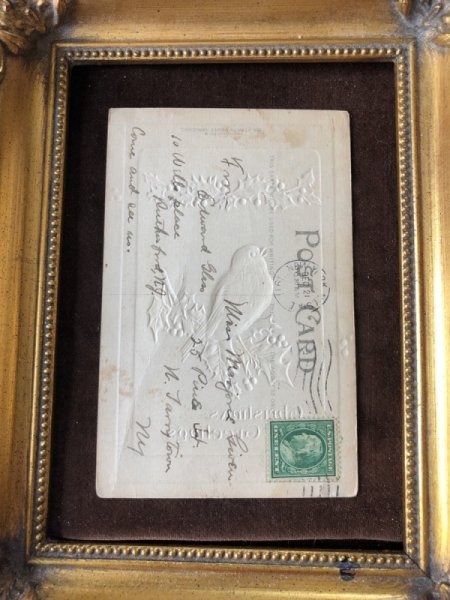 画像3: ▼SALE 500▼ Postcard  クリスマス 小鳥 1911年 (3)