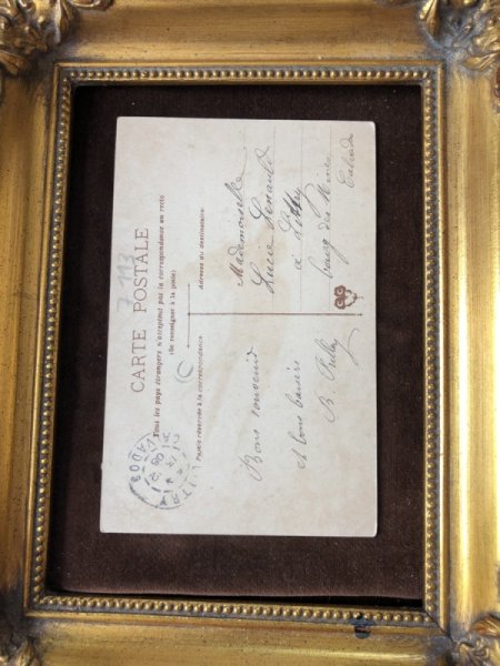 画像4: Postcard　薔薇と忘れな草のお花とツバメ　フランス1906年 (4)