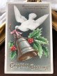 画像2: Postcard　クリスマス　ベルを運ぶ白鳩　ホーリー　E.Clapsaddle (2)