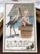 画像2: Postcard　コウノトリが運んできた赤ちゃん　アメリカ1914年 (2)