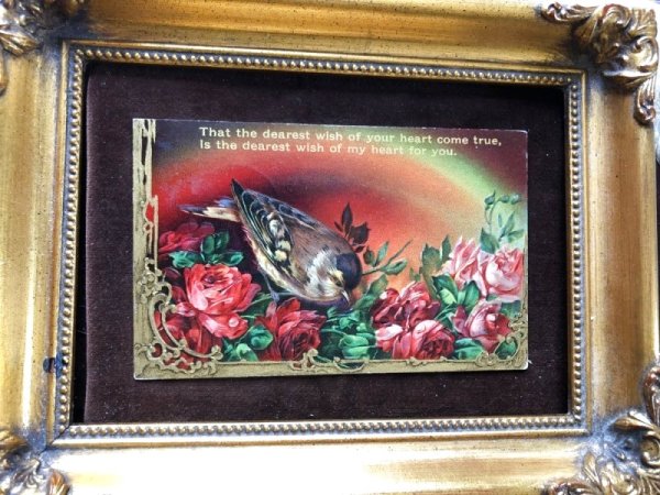 画像3: ▼SALE 500▼ Postcard  小鳥と薔薇のお花  (3)