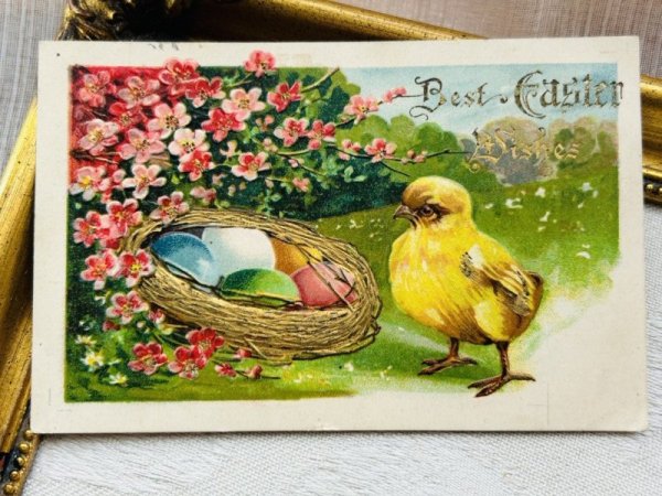 画像2: Postcard　アンティークポストカード　イースター 　ヒヨコと卵　 (2)