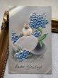 画像3: Postcard　アンティークポストカード　イースター 　ヒヨコと忘れな草のお花と卵　アメリカ1909年 (3)