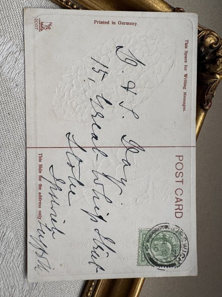 画像3: Postcard 　アンティークポストカード   イースター　小鳥の気球船　アオガラ (3)