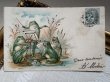 画像2: Postcard 　アンティークポストカード   イースター　カエルの合唱　バイオリン　指揮者　フランス1903年 (2)