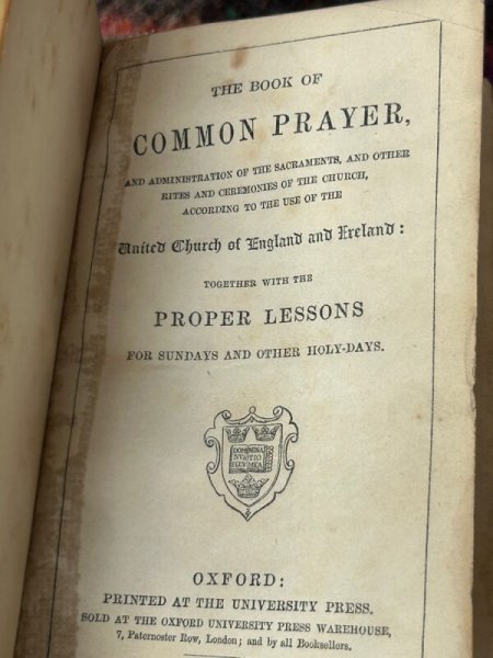 画像11: VIntage Book　アンティーク　イギリス　祈祷書 The Book of Common Prayer　押し花入り 　オックスフォード大学 (11)