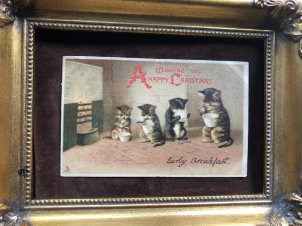 画像3: Postcard スープを食べる猫の家族 Helena Maguire イギリス1907年 (3)