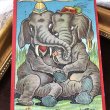 画像1: Postcard　抱き合う象さん (1)