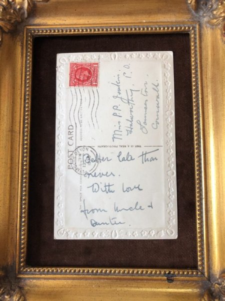 画像3: Postcard ワイヤーフォックステリア犬と薔薇のお花 写真 イギリス1936年 (3)