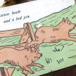 画像1: Postcard　逃げ出す豚たち　 (1)