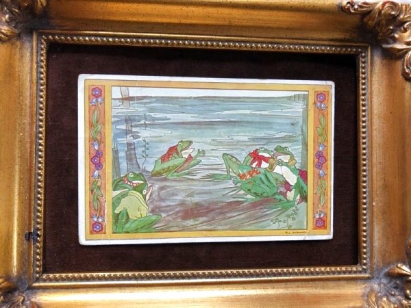 画像2: Postcard 服を着たカエルたち オランダ1942年 (2)