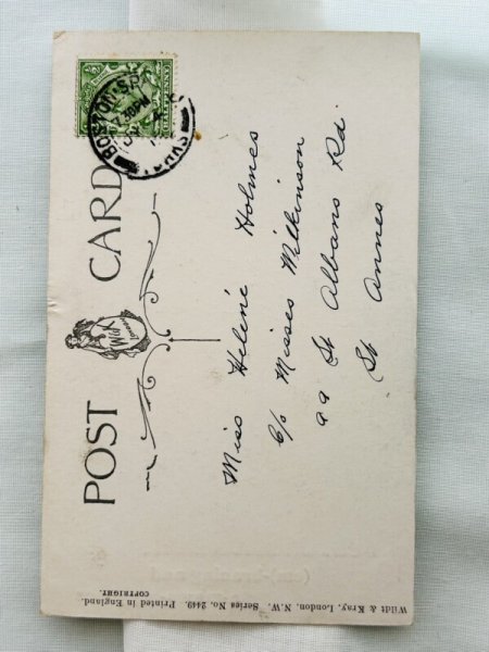 画像3: Postcard　アンティークポストカード　抱き合う猫たち　イギリス1912年 (3)