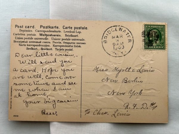 画像3: Postcard   アンティークポストカード 綱引きをする猫たち Helena Maguire 1909年 (3)