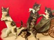 画像2: Postcard  　アンティークポストカード　猫リキシャ　挨拶をする猫たち　Helena Maguire　1908年 (2)