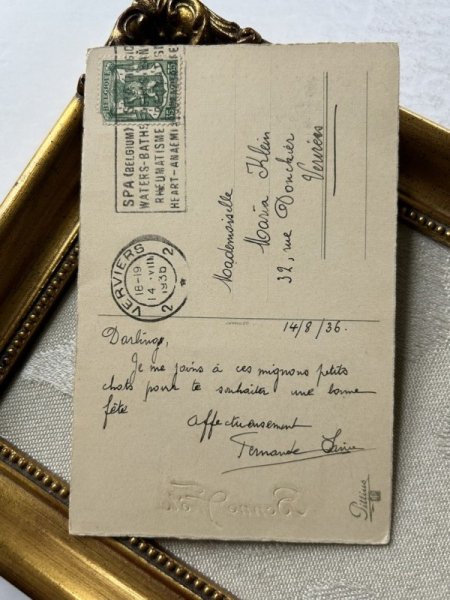 画像4: Postcard アンティークポストカード 子猫の音楽隊 薔薇 トランペット マンドリン ダンス Wally Fialkowska ベルギー1936年 (4)