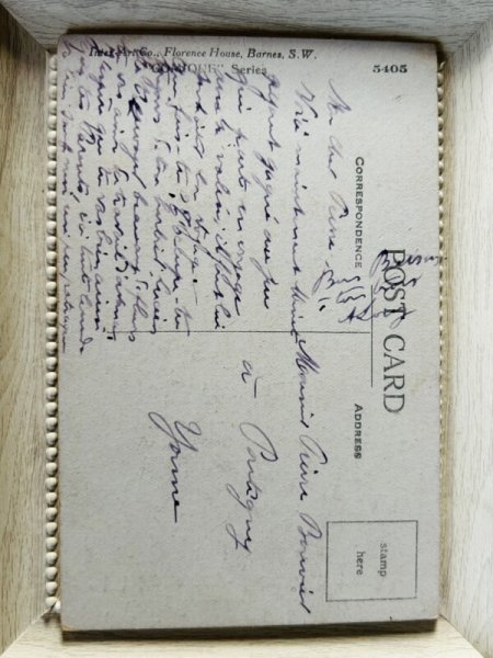 画像2: Postcard   アンティークポストカード お出かけをする黒猫 傘 帽子 (2)