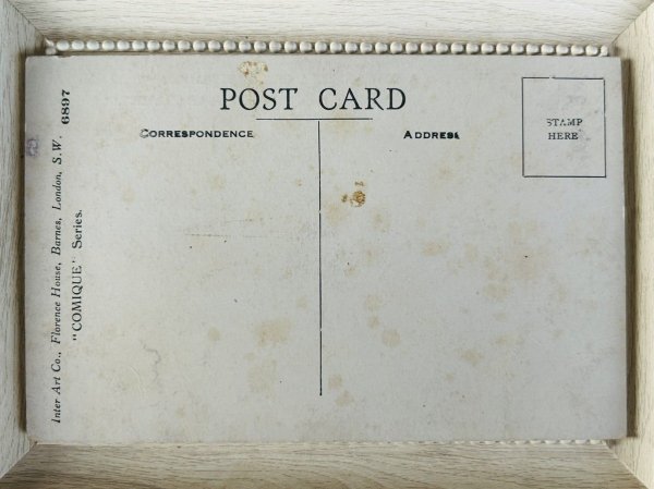 画像2: Postcard   アンティークポストカード 演奏をする黒猫たち (未使用) (2)