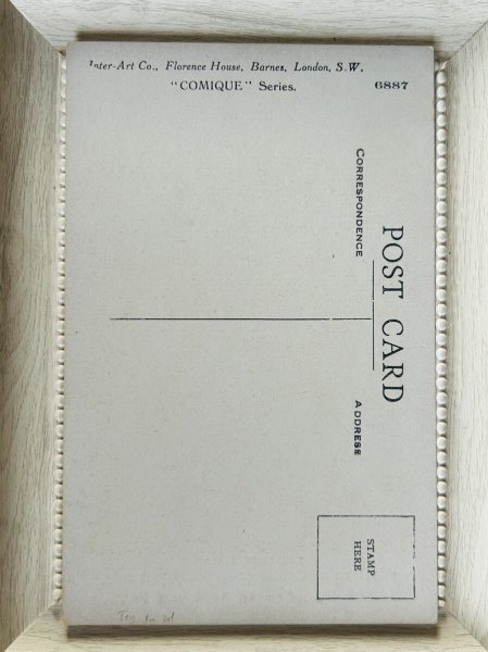 画像2: Postcard  　アンティークポストカード　月夜に語らう黒猫たち　（未使用） (2)