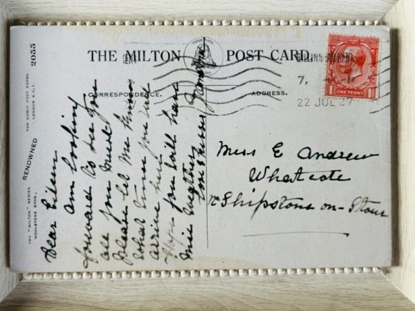 画像2: Postcard   アンティークポストカード 誘う猫 黒猫 イギリス1927年 (2)