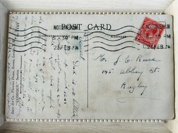 画像3: Postcard  　アンティークポストカード　サッカーをする黒猫たち (3)