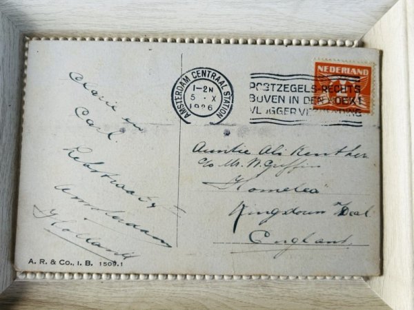 画像3: Postcard   アンティークポストカード バンジョーを弾く黒猫 ベルギー1926年 (3)