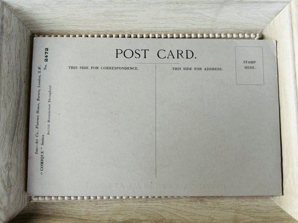 画像2: Postcard  　アンティークポストカード　暖炉の前の子猫たち　黒猫　イギリス　（未使用） (2)