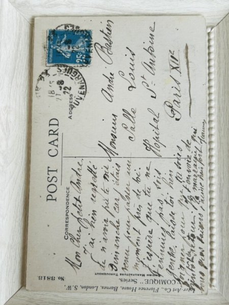 画像2: Postcard　アンティークポストカード　Bonzo テーブルの上の災難　ボンゾ犬　フランス1922年 (2)