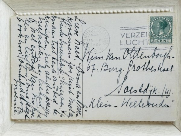 画像2: Postcard   アンティークポストカード 朝帰りを咎められる猫 オランダ1928年 (2)