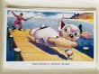 画像1: Postcard　アンティークポストカード　Bonzo 　ヒラメを盗むボンゾ犬（未使用） (1)