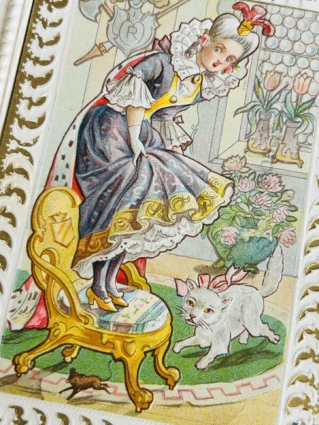 画像2: Postcard アンティークポストカード イギリス童謡 マザーグース 子猫ちゃん子猫ちゃん Pussy cat, pussy cat (2)