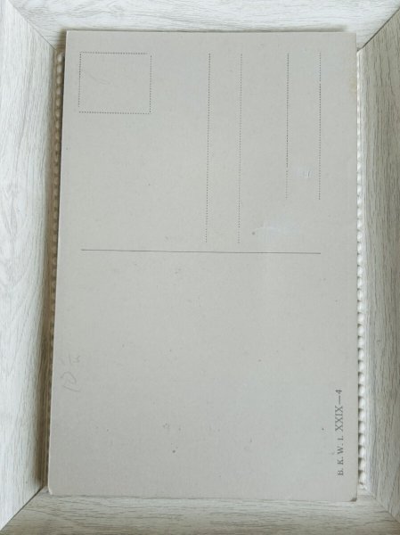 画像2: Postcard　アンティークポストカード　Bonzo 汽車の中のボンゾ犬と新聞を読む男性 　(未使用) (2)