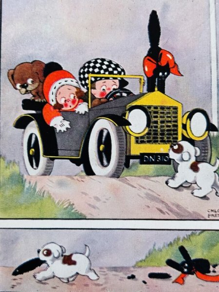 画像2: Postcard　アンティークポストカード　マスコットの黒猫 　ディンキー　Chloe Preston (2)