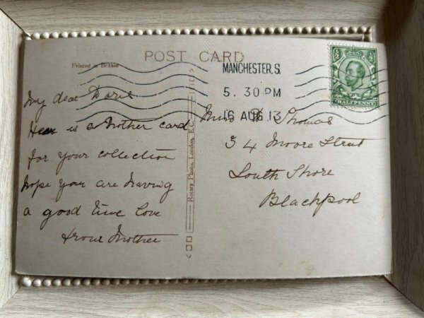 画像2: Postcard　アンティークポストカード　お鍋やヤカンの中の子猫　写真　イギリス1913年 (2)