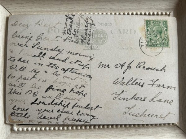 画像2: Postcard　アンティークポストカード　猫と女の子のお茶会　ティーパーティ　Pussy's Tea Party (2)