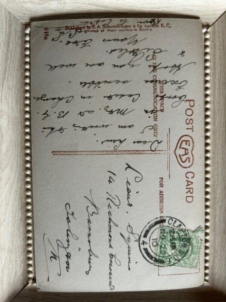 画像2: Postcard  　アンティークポストカード　アメリカンスタッフォードシャーテリア　犬　写真　イギリス1910年 (2)