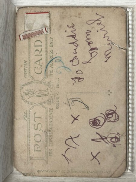 画像5: Postcard  　アンティークポストカード　Good Luck　馬蹄と黒猫 (5)