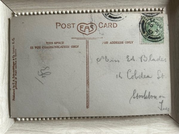 画像3: Postcard   アンティークポストカード 羊の群れと羊飼い 写真 イギリス1910年 (3)