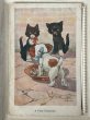 画像1: Postcard  　アンティークポストカード　フードを守る犬を見ている黒猫　Mcnight & A.E.Kennedy (1)