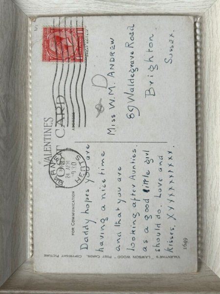 画像3: Postcard   アンティークポストカード Good Luck 黒猫と植木鉢の陰に隠れるネズミ Lawson Wood イギリス1930年 (3)