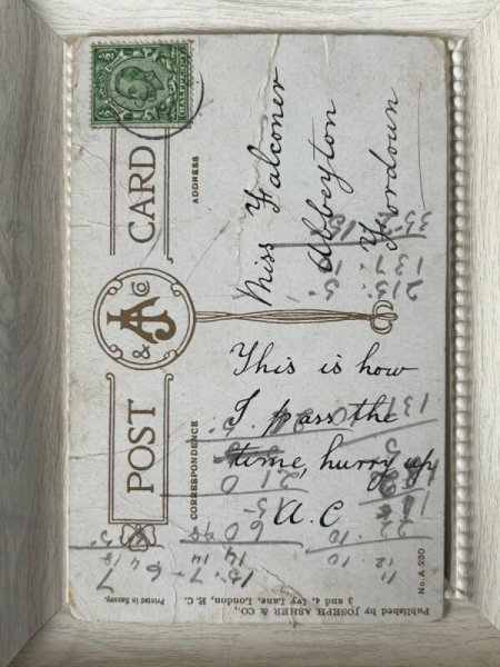 画像3: Postcard  　アンティークポストカード　Good Luck　屋根の上でギターを弾く黒猫　イギリス (3)