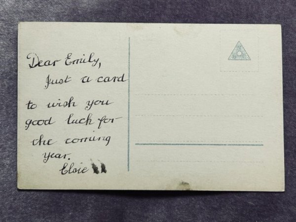 画像2: Postcard アンティークポストカード 本とお花と猫 写真 イギリス (2)