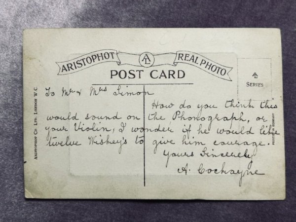 画像2: Postcard　アンティークポストカード　歌う猫　楽譜　イギリス (2)